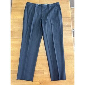Canali 1934 Dress Pants Mens 38x30 Gray 100% Wool Flat Trousers ITALY